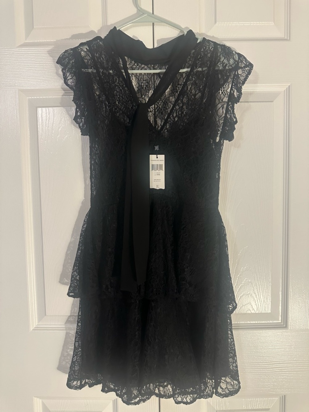 BCBGMaxAzria Black Lace Mini Dress
